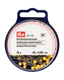 "PRYM" 028485 Булавки с пластик. головкой сталь 15 г в пластиковой упаковке с европодвесом арт. ГММ-108539-1-ГММ064668592184