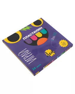 "Лео" "Играй" Пластилин классический LPMC-0124 480 г ( в картонной упаковке ) 24 цв.  арт. ГММ-108760-1-ГММ073350868954