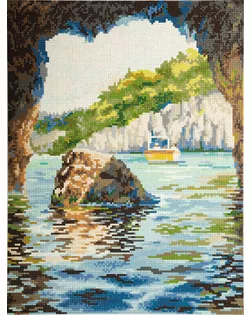 Кристальная мозаика (алмазная вышивка) "ФРЕЯ" ALVR-258 "Греция. Остров Корфу." 30 х 40 см арт. ГММ-107399-1-ГММ077564177764