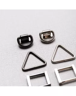 Фурнитура сумочная металл GH 13/17 Ручкодержатель 25 х 25 мм 5 шт. №06 под черный никель арт. ГММ-110009-2-ГММ079020350884