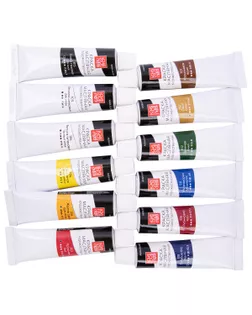 Краска масляная "Аква-колор" "Изостудия" Набор масляных красок IZO-OP-1218 12 цв. 18 мл  арт. ГММ-110923-1-ГММ079811048994