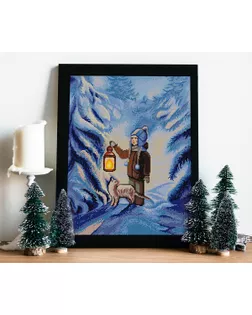 Кристальная мозаика (алмазная вышивка) "ФРЕЯ" ALVK-95 "Зимний лес" 40 х 50 см арт. ГММ-107321-1-ГММ080800128904