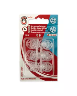 Кнопка пришивная "KOH-I-NOOR" 11 (MIA1020 №6) пластик d 15 мм 9 шт. белый арт. ГММ-109950-1-ГММ085070988174