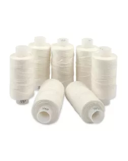 Швейные нитки (армированные) 65 ЛХ 200 м белый 7 шт №0101 арт. ГММ-109731-1-ГММ015056226872