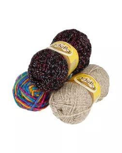 Пряжа ADELIA "NELLY" 70% шерсть, 30% акрил 5 х 100 г 100 м ± 5 м №13 хаки-т.синий (меланж) арт. ГММ-101377-10-ГММ011532476602