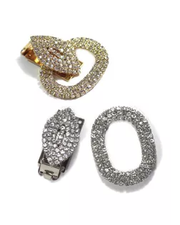 "Micron" GH 1016 Застёжка 2 шт СК/Распродажа №30 золото (прозрачный) арт. ГММ-709-1-ГММ0081423