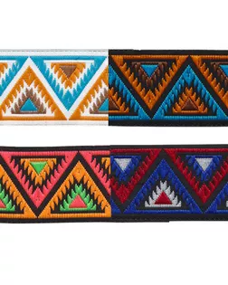 Лента жаккардовая 25 мм TRJ-59 10 м отделочная черный/оранжевый арт. ГММ-1707-1-ГММ0053734