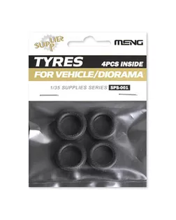 "MENG" SPS-001 "шины" Tyres for Vehicle/Diorama (4pcs) 1/35 арт. ГММ-4268-1-ГММ0055590