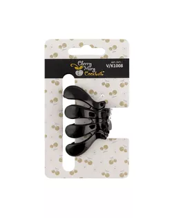 "CHERRY MARY" V/K1008 Заколка "Краб" для волос 5 х 1 шт №01 черный арт. ГММ-6209-1-ГММ0058127