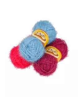 Пряжа ADELIA "BRILLIANT" 100% полиэстер 10 х 50 г 90 м ± 5 м №28 сиреневый арт. ГММ-101740-10-ГММ017381793362