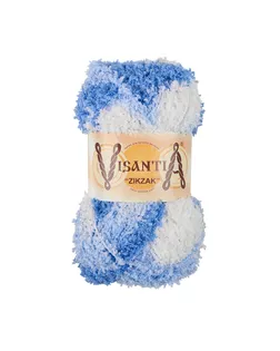 Пряжа VISANTIA "ZIKZAK" 100% полиэстер 5 х 100 г 100 м ± 3 м №7137 бежевый-коричневый-т.коричневый арт. ГММ-103173-10-ГММ000742601842