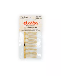 "Zlatka" Гребень HCM-02 3.8 x 8 см 10 х 1 шт №01 под серебро арт. ГММ-8424-1-ГММ0035754