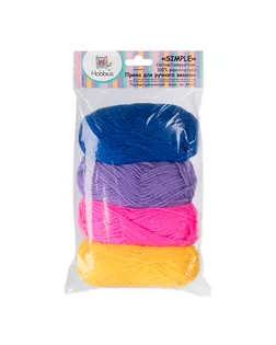 Пряжа "Hobbius" Simple 100% акрил 4 х 25 г 66 м ± 3 м арт. ГММ-9156-4-ГММ0003499
