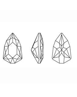 "Сваровски" 4707 цветн. 18.7 х 11.8 мм кристалл 2 шт в пакете стразы сирень (amethyst 204) арт. ГММ-9416-1-ГММ0036117