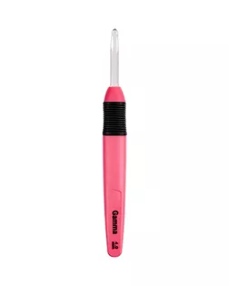 Для вязания крючок с подсветкой CH-LD пластик d 4 мм 15.6 см в картонной упаковке с европодвесом розовый арт. ГММ-10301-1-ГММ0080020