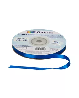 Лента атласная 6 мм ( 1/4 ") двухстор. AL-6D 33 м ±2 м №001 белый арт. ГММ-11416-4-ГММ0015540