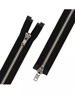 Молнии Металл никель ZIP 5N-2 двухзамковые 55 см Тип 5 10 шт разъёмные ЧЕРНЫЙ №310 арт. ГММ-11459-2-ГММ0021841