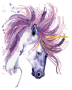 "ФРЕЯ" ALV-66 Кристальная мозаика (алмазная вышивка) "Единорог" 30 х 40 см арт. ГММ-11713-1-ГММ0056306