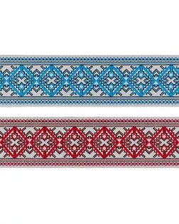 Лента жаккардовая 25 мм TRJ-89 10 м отделочная голубой арт. ГММ-11732-1-ГММ0073061