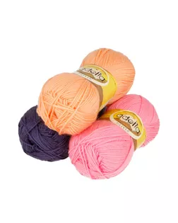 Пряжа ADELIA "OLIVIA" 60% акрил, 40% шерсть 5 х 100 г 250 м ± 10 м №03 желтый арт. ГММ-101667-10-ГММ006286915642