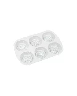 Формы для выпечки силиконовые "S-CHIEF" SPC-0321 для пирожных 24.8 x 16.3 x 3 см "роза" - 6 ячеек арт. ГММ-14992-1-ГММ066364939014