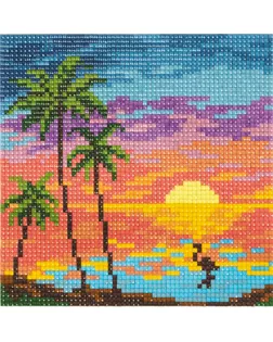 Кристальная мозаика (алмазная вышивка) "ФРЕЯ" ALVR-214 "Морской закат" 14 х 14 см арт. ГММ-104486-1-ГММ066552647884