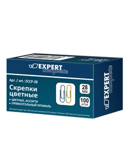 "Expert Complete" Скрепки цветные ECCP-28 28 мм 10 x 100 шт. ассорти арт. ГММ-100413-1-ГММ068845330094