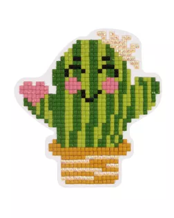 Кристальная мозаика (алмазная вышивка) "ФРЕЯ" ALVM-026 магнит "Кактус" 9 х 8,5 см арт. ГММ-104740-1-ГММ069137690514