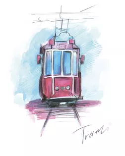 "ФРЕЯ" RPSA-0005 "Акварельные зарисовки. Маяк и трамвай" Скетч для раскраш. акварельными карандашами 29.7 х 21 см 2 л.  арт. ГММ-105012-1-ГММ071559483624