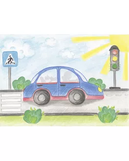 "ФРЕЯ" RPSK-0020 "Легковая машина" Скетч для раскраш. цветными карандашами 21 х 14.8 см 1 л.  арт. ГММ-105018-1-ГММ071573415564