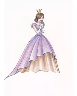 "ФРЕЯ" RPSK-0027 "Принцесса Роза" Скетч для раскраш. цветными карандашами 21 х 14.8 см 1 л.  арт. ГММ-105122-1-ГММ072026352334