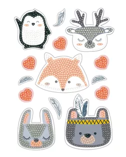 Кристальная мозаика (алмазная вышивка) "ФРЕЯ" ALVN-101 наклейки "Животные. Сканди" 14 х 19.5 см арт. ГММ-105193-1-ГММ072669148574