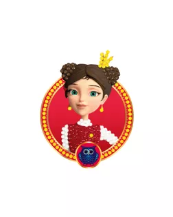 Кристальная мозаика (алмазная вышивка) "ФРЕЯ" TSR-041 магнит "Дарья" 8 х 9.5 см арт. ГММ-105199-1-ГММ072710330254