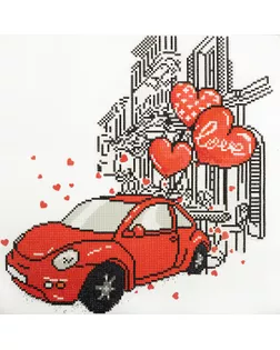 Кристальная мозаика (алмазная вышивка) "ФРЕЯ" ALV-107 "Красная машинка" 40 х 40 см арт. ГММ-106756-1-ГММ073738517574