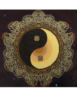 Кристальная мозаика (алмазная вышивка) "ФРЕЯ" ALV-112 "Инь-Ян" 50 х 50 см арт. ГММ-106761-1-ГММ073738527574