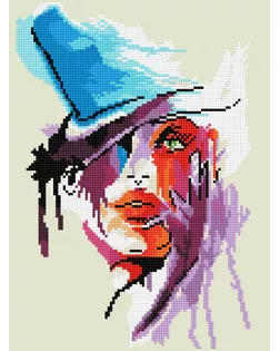 Кристальная мозаика (алмазная вышивка) "ФРЕЯ" ALV-119 "Дама в шляпе. Акварель" 30 х 40 см арт. ГММ-106768-1-ГММ073738576194