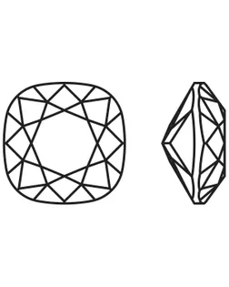 "PRECIOSA" 435-36-132 Crystal 12 х 12 мм стекло 12 шт в пакете стразы белый (crystal) арт. ГММ-101104-1-ГММ076048486964