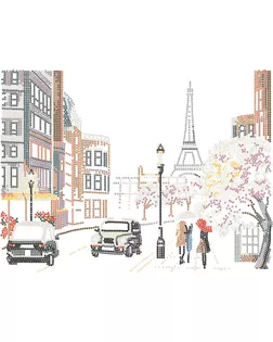 Кристальная мозаика (алмазная вышивка) "ФРЕЯ" ALPD-004 "Дождь в Париже" 40 х 30 см арт. ГММ-106723-1-ГММ079820985474