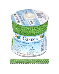 Тесьма декоративная "Булет" GBL-15 13 мм 33 м ±0.5 м №129 голубой арт. ГММ-14020-2-ГММ0008078