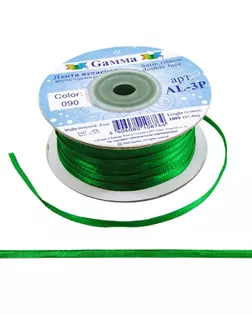 Лента атласная 3 мм ( 1/8 ") двухстор. AL-3P 91.4 м №060 бежевый арт. ГММ-14027-107-ГММ0018500