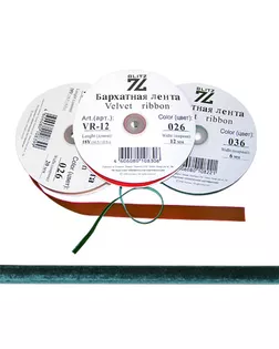 Тесьма декоративная "BLITZ" бархатная VR-06 6 мм 16.5 м ±0.5 м №039 черный арт. ГММ-14041-12-ГММ0016499