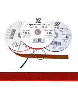 Тесьма декоративная "BLITZ" бархатная VR-12 12 мм 16.5 м ±0.5 м №039 черный арт. ГММ-14042-10-ГММ0012214