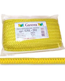 Тесьма декоративная "Самбоса" GSL-201 13 мм 33 м ±2 м №039 черный арт. ГММ-14121-11-ГММ0016394