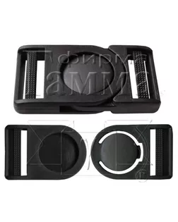 Фурнитура сумочная пластик SB08 Пряжка-замок ФАСОВКА 1.25 " ( 32 мм) 10 шт. черный арт. ГММ-14167-1-ГММ0037820