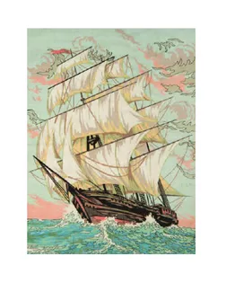 Канва/ткань с рисунком "Grafitec" серия 11.000 60 см х 50 см 11.875 Бушующий океан арт. ГММ-368-4-ГММ0032979