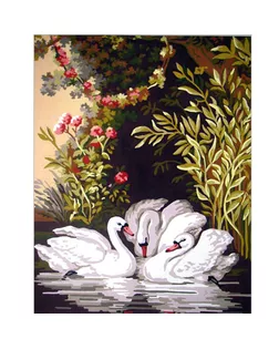 Канва/ткань с рисунком "Grafitec" серия 11.000 60 см х 50 см 11.582 Лебединое озеро арт. ГММ-368-5-ГММ0047911