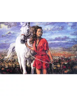 Канва/ткань с рисунком "Grafitec" серия 11.000 60 см х 50 см 11.486 Прогулка в поле арт. ГММ-368-6-ГММ0059789