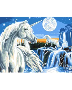 Канва/ткань с рисунком "Grafitec" серия 11.000 60 см х 50 см 11.891 Магический единорог арт. ГММ-368-13-ГММ0038045