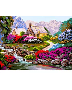 Канва/ткань с рисунком "Grafitec" серия 10.000 50 см х 40 см 10.382 Сказочный домик арт. ГММ-369-10-ГММ0070954