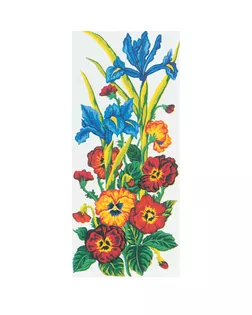 Канва/ткань с рисунком "Grafitec" серия 8.000 60 см х 30 см 8.013 Цветы арт. ГММ-370-5-ГММ0034819